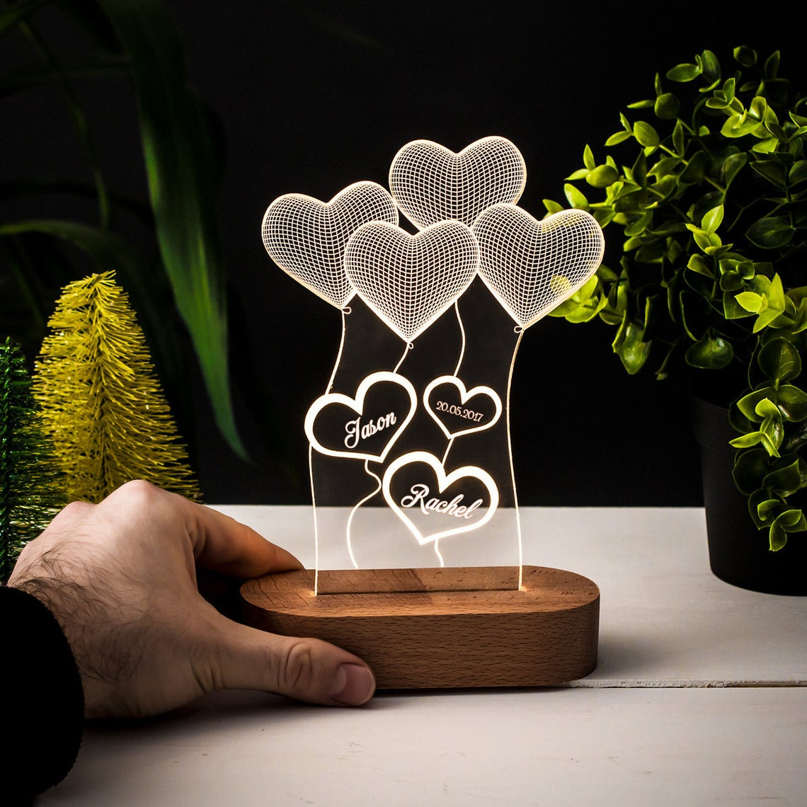 Lámpara de ilusión 3D personalizada
