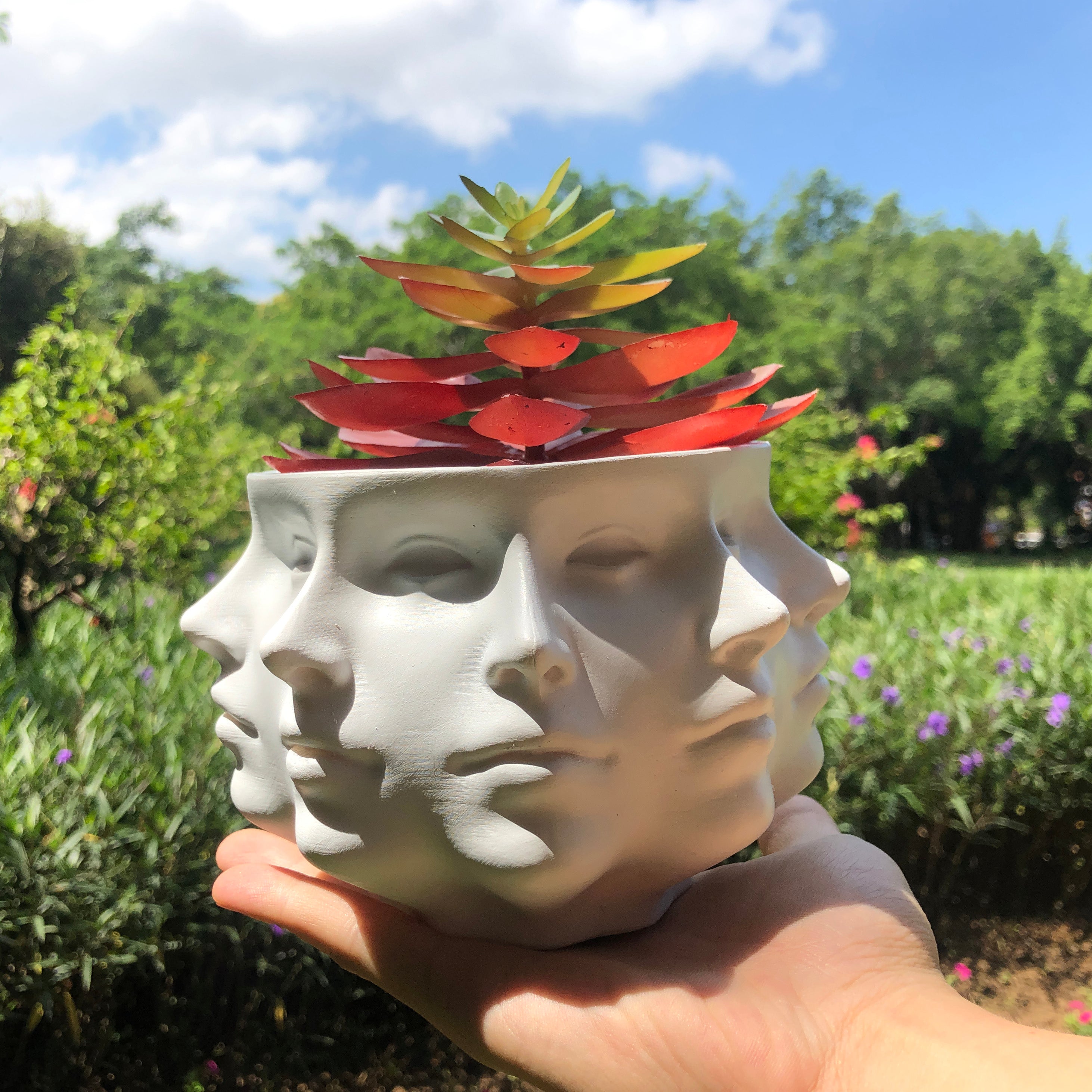 Pot de fleur polyface