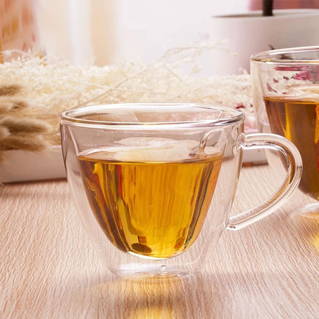 The Heart Shaped Double-Walled Glass Coffee and Tea Cup