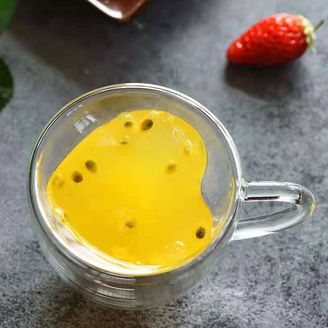 The Heart Shaped Double-Walled Glass Coffee and Tea Cup