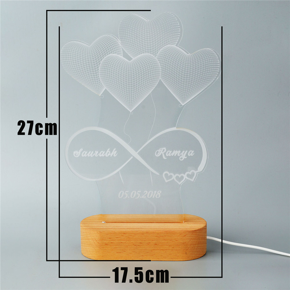 Lámpara de ilusión 3D personalizada