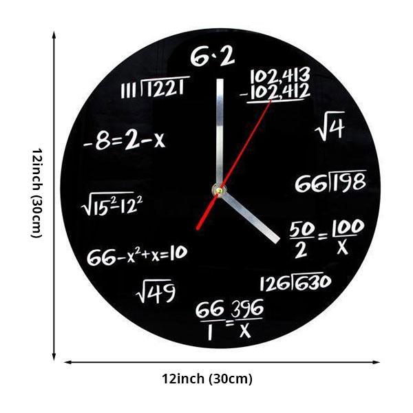Reloj de pared de ecuaciones matemáticas