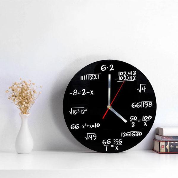 Reloj de pared de ecuaciones matemáticas