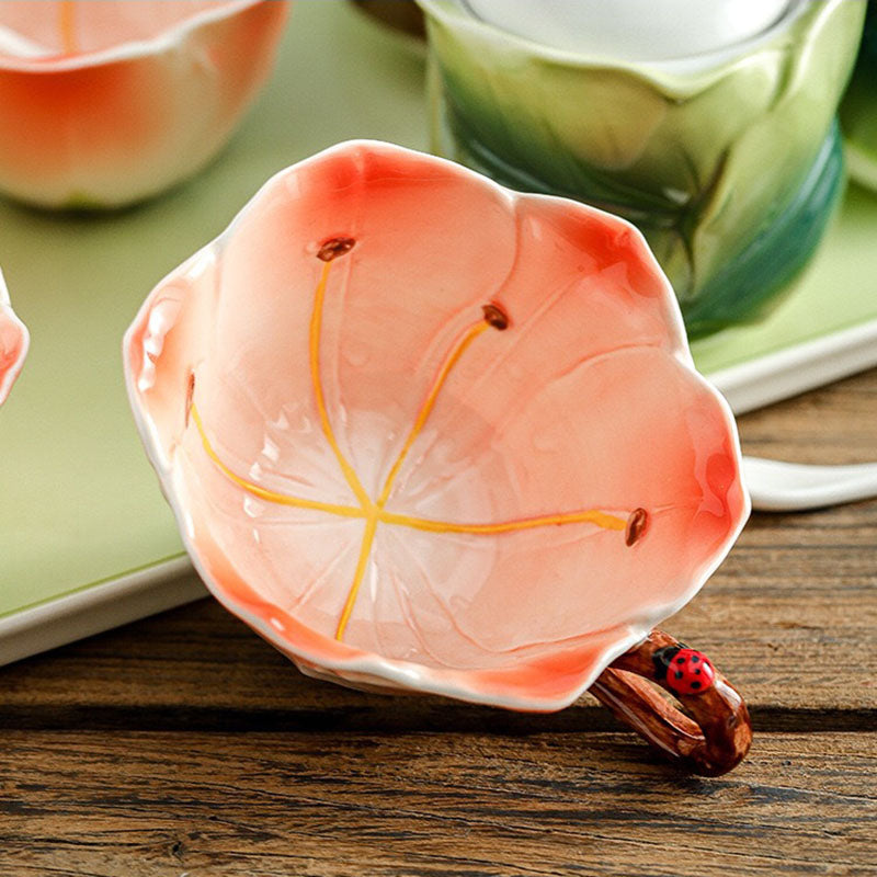 3D Hand-Made Clivia Teacup