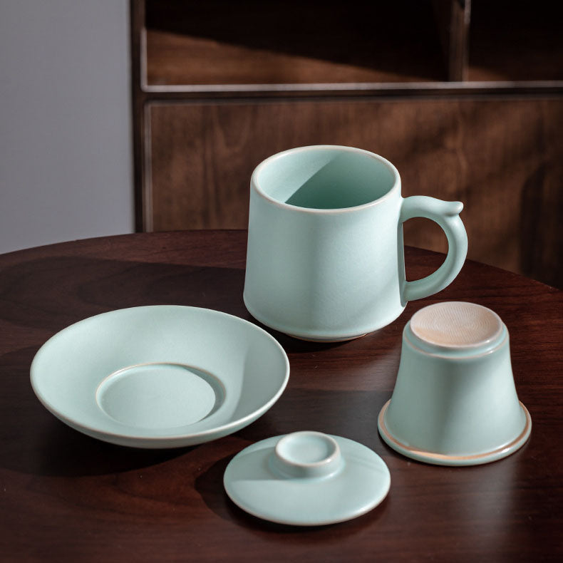 The Premium 'Ru' Kiln Tea Cup 4-Piece Set