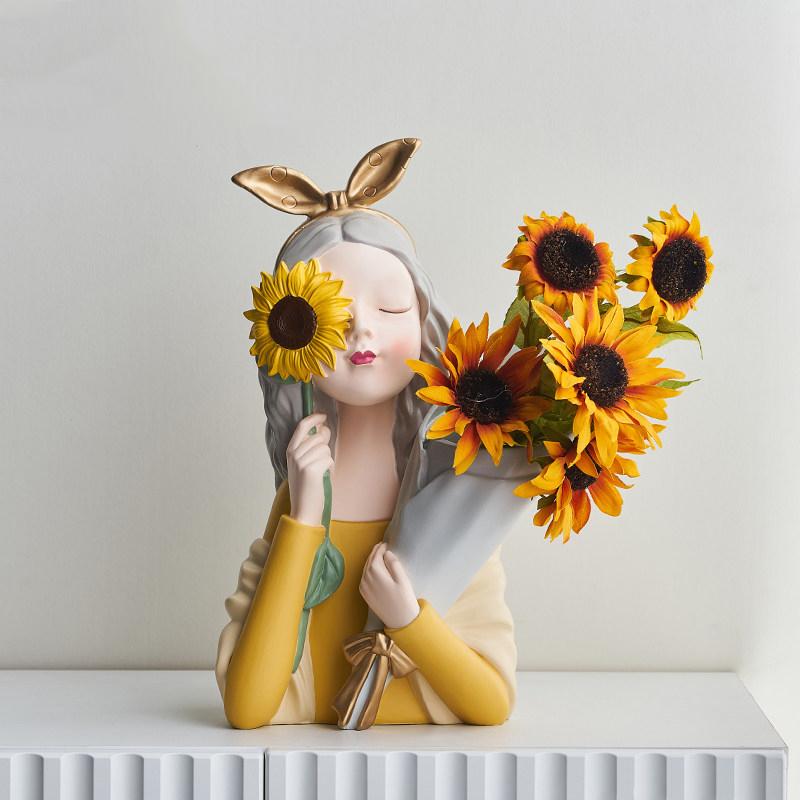 Vase à fleurs ensoleillé