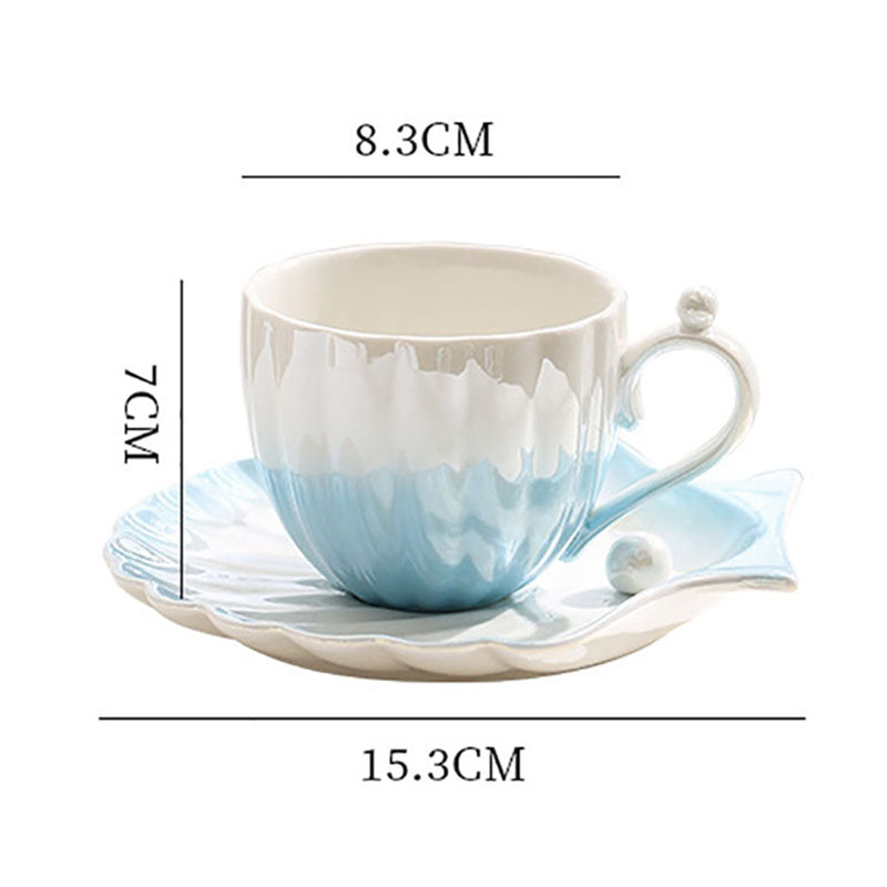 Kreative Pearl Shell Teetasse mit Untertasse