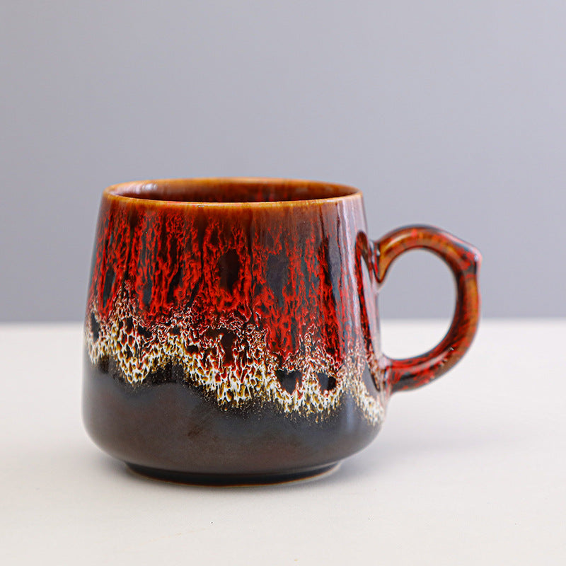 The Volcano reactive glaze coffee mugs