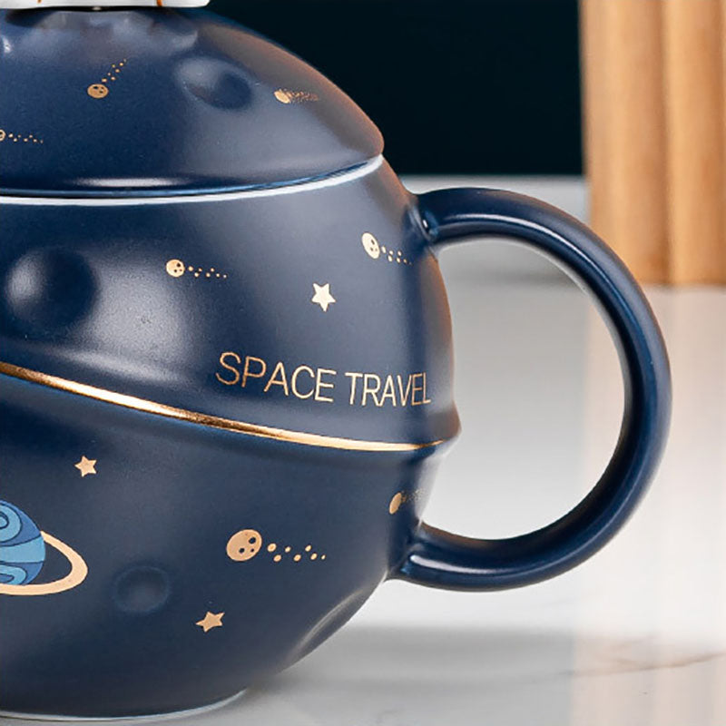 3D Astronaut and Planet Coffee Mug