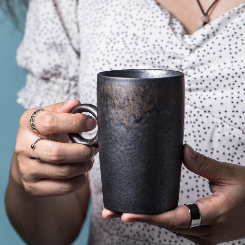 Rusty Glazed Ceramic Coffee Mug