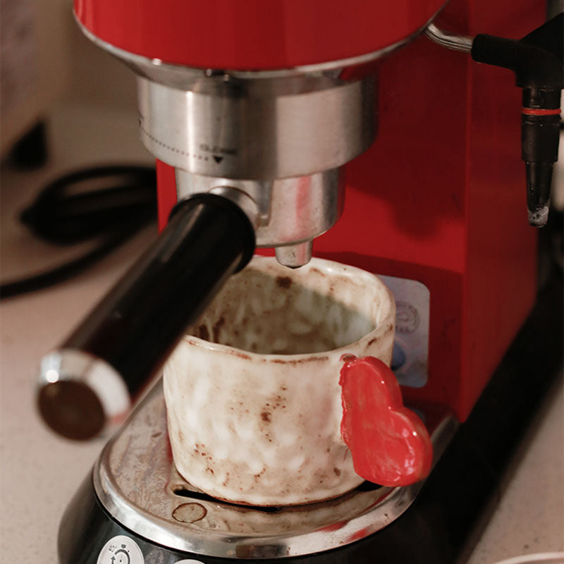 Vintage Love Heart Coffee Cup & Saucer