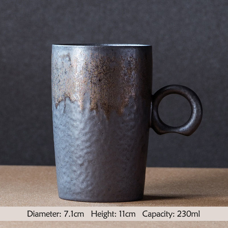 Rusty Glazed Ceramic Coffee Mug