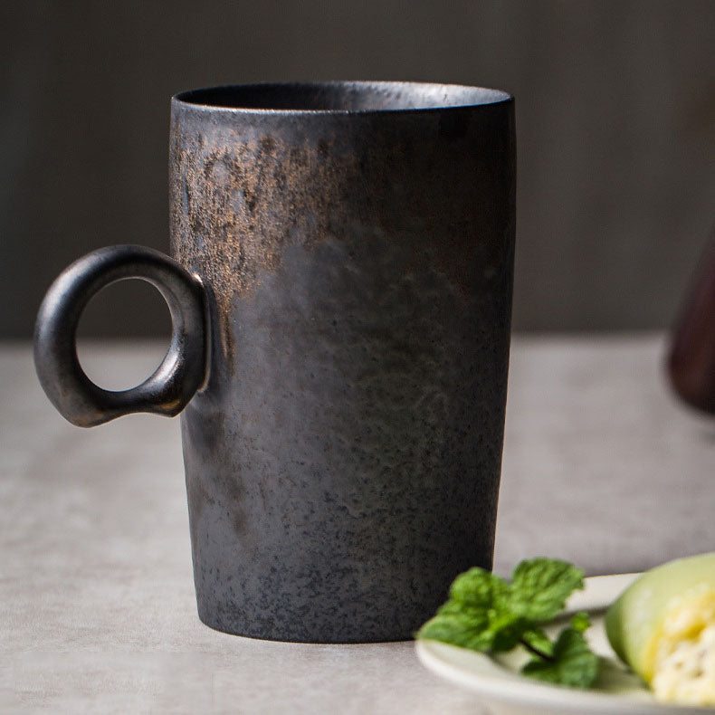 Rusty Glazed Ceramic Coffee Mug