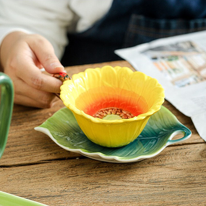 Sunflower Teacup Set