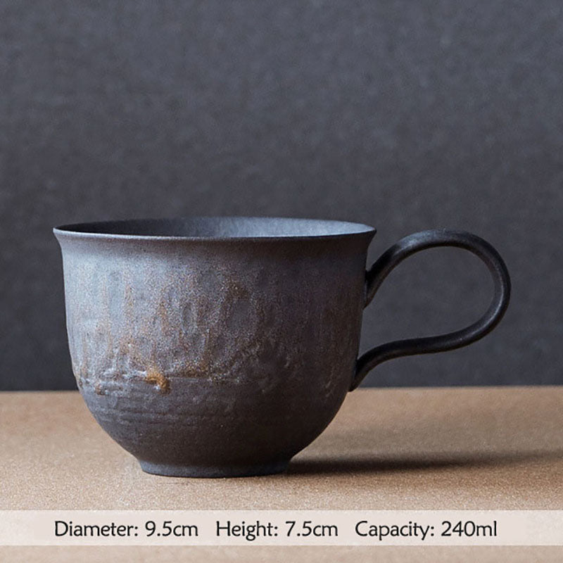 Very Old Rusted Cups Nordic Retro Rusty Glazed Tea Cup – feajoy