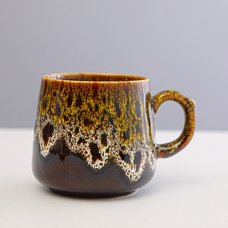 The Volcano reactive glaze coffee mugs