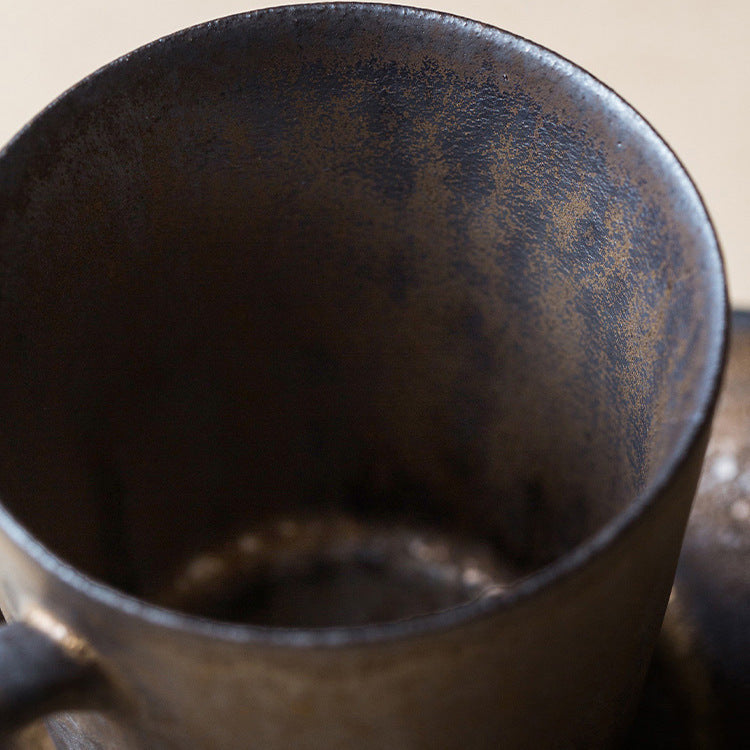 Tasse à café rétro nordique (avec soucoupe)