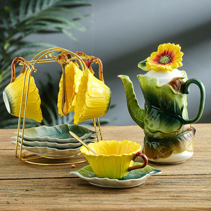 Sunflower Teacup Set