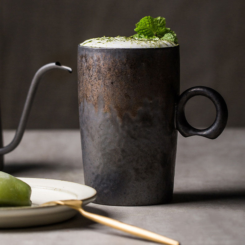 Rusty Glazed Ceramic Coffee Mug