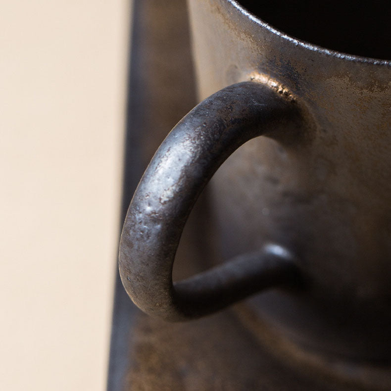 Tasse à café rétro nordique (avec soucoupe)