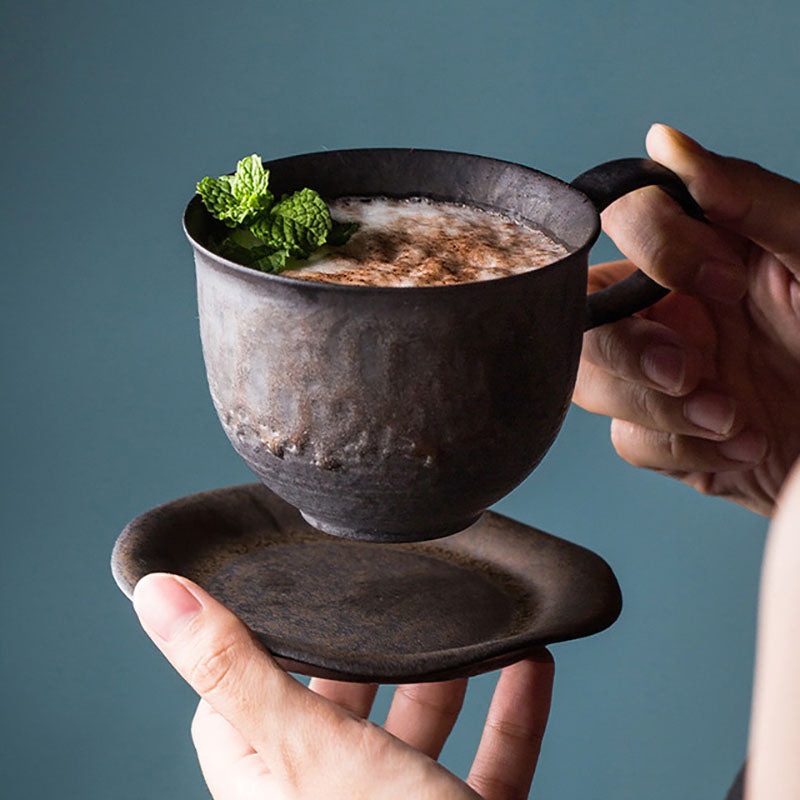 Rust Tea Cups Nordic Retro Rusty Glazed Tea Cup – feajoy