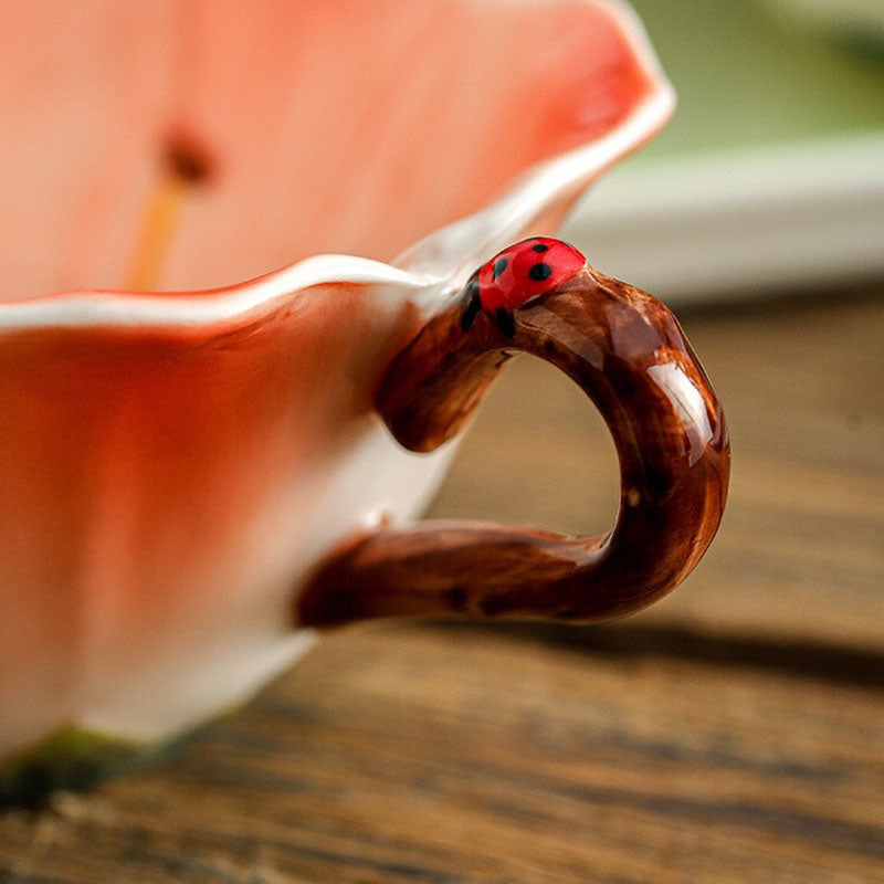the handle of floral cup