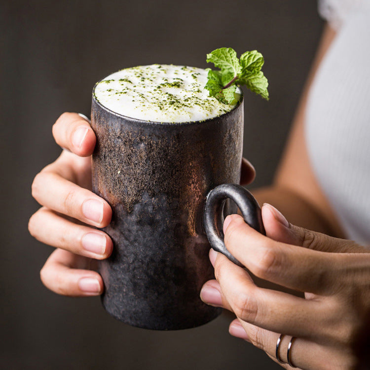 Rusty Glazed Ceramic Coffee Mug