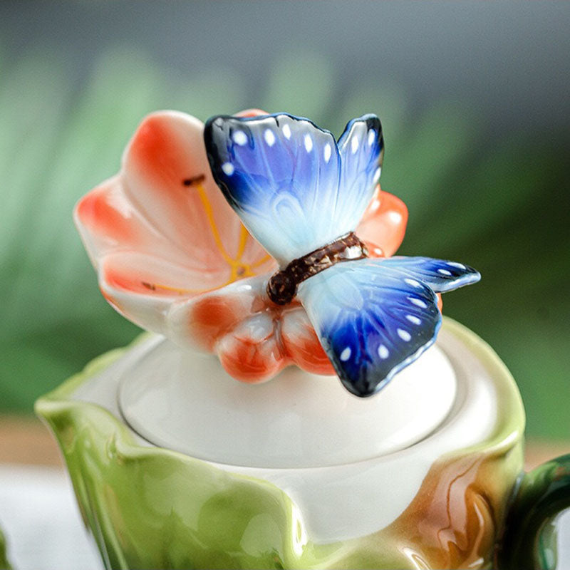 3D Hand-Made Clivia Teacup Set