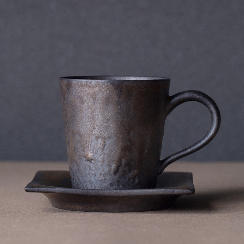 Mid Century Style Retro Coffee Cup (With Saucer)