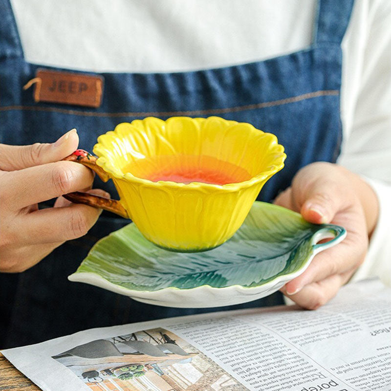 Sunflower Teacup Set