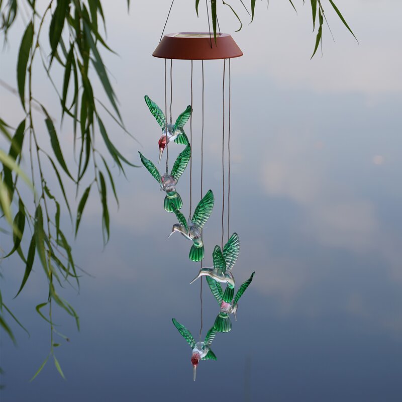 Luces de colibrí colgantes con energía solar