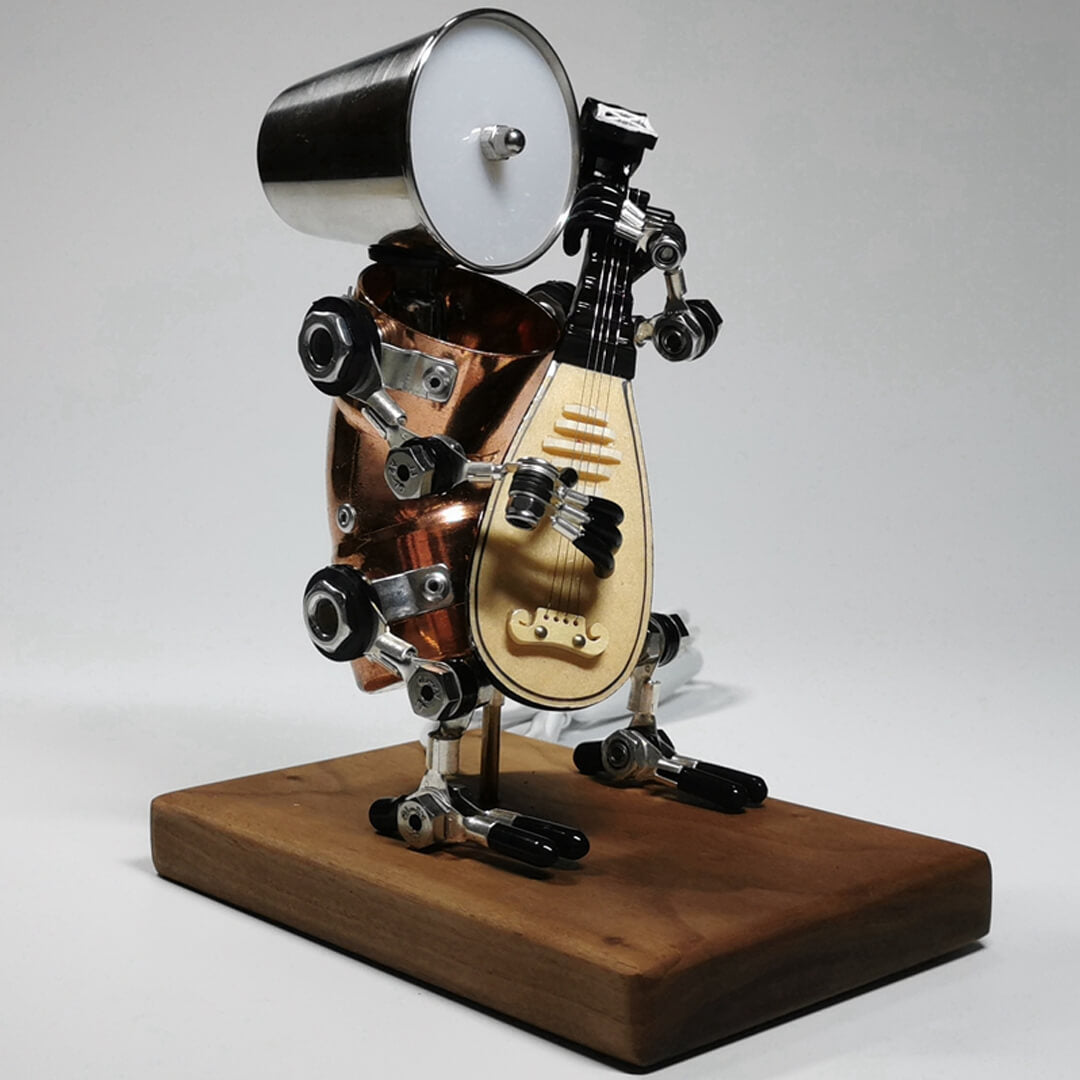 Lampada robot Steampunk Pipa