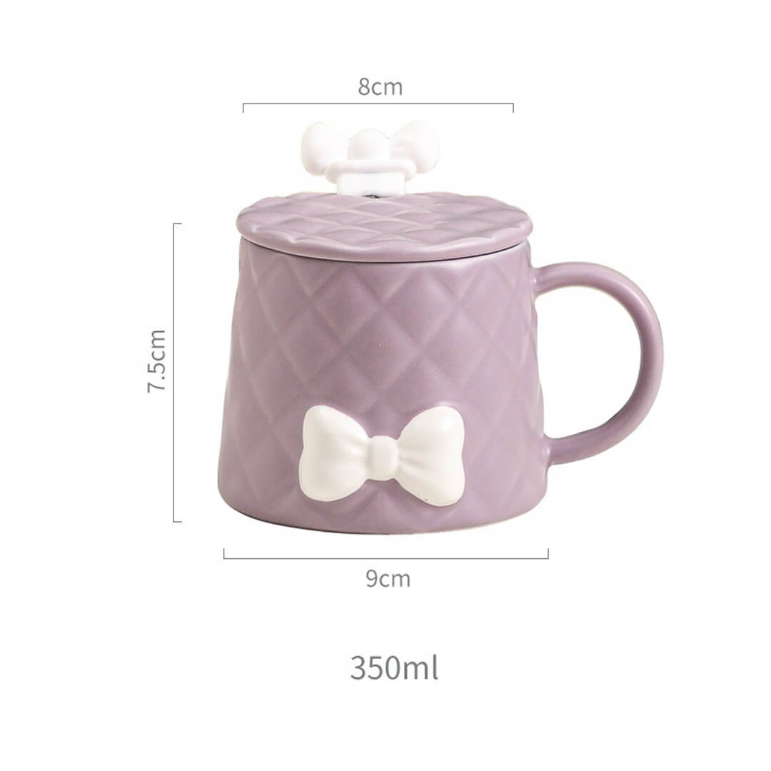 Handmade Bow Embossed Mug