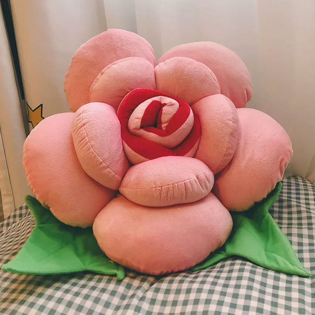 Cute Plush Rose Pillow
