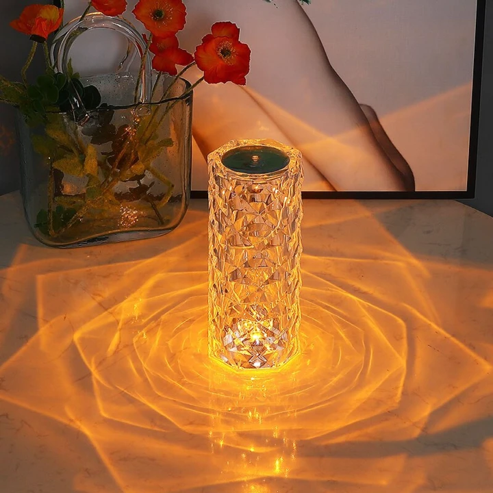 Luz de noche de diamante de cristal