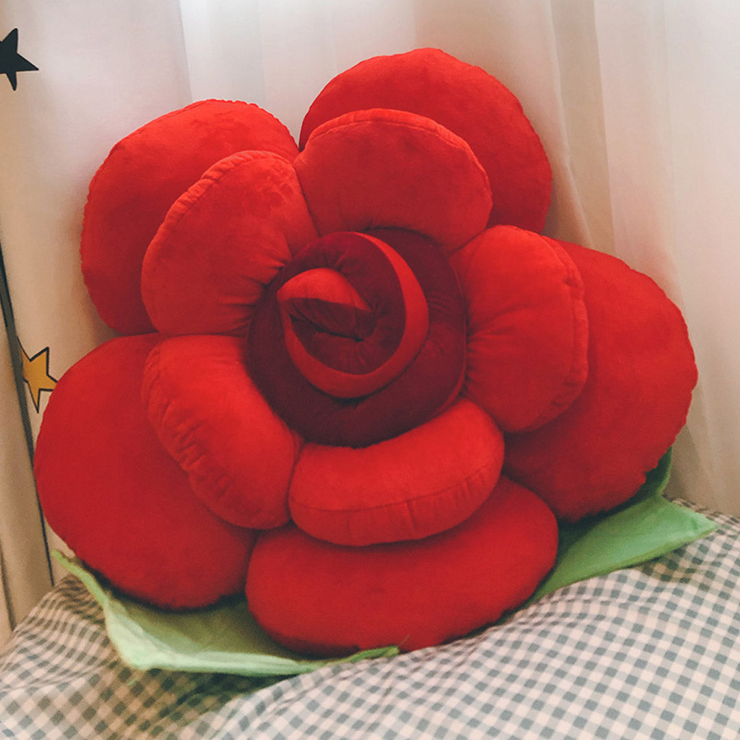 Cute Plush Rose Pillow