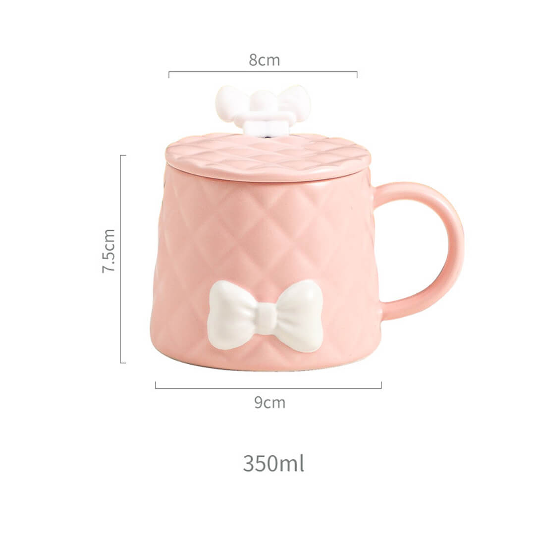 Handmade Bow Embossed Mug