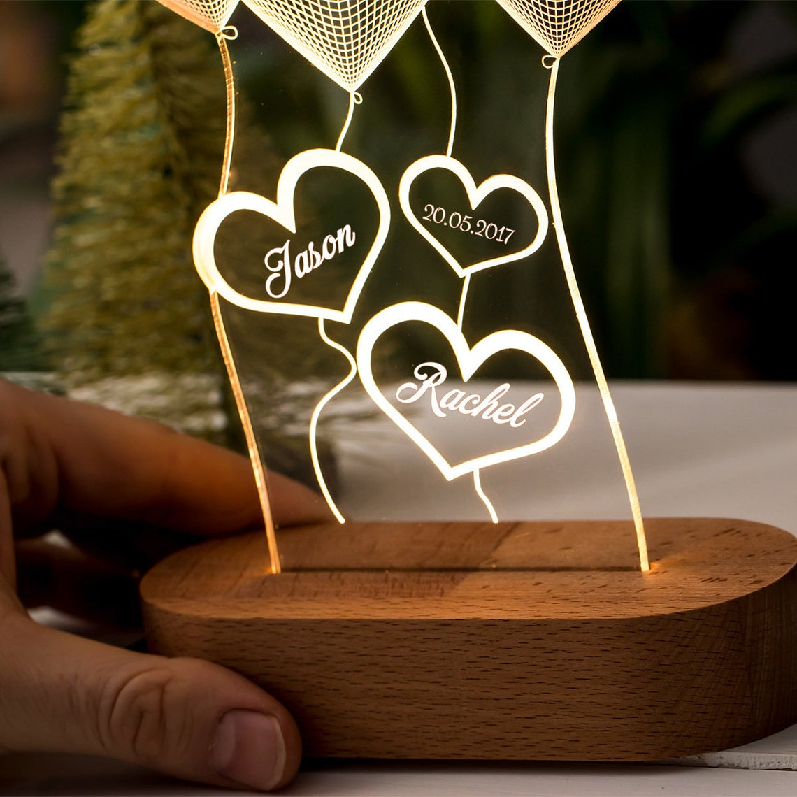 Lámpara de ilusión 3D personalizada
