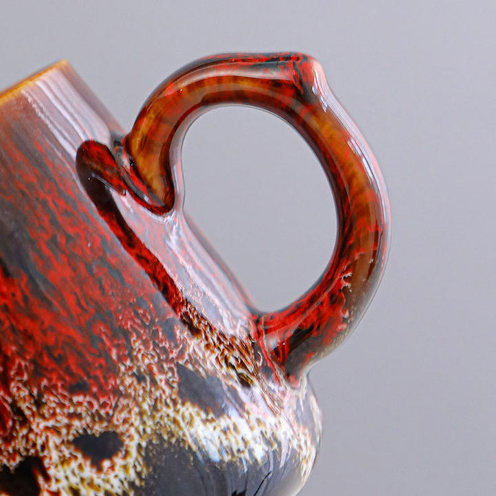 The Volcano reactive glaze coffee mugs