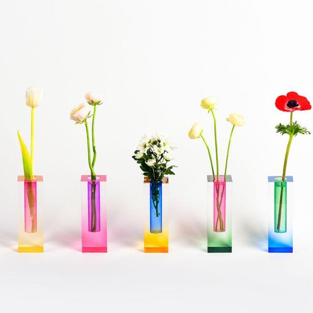 Ensemble de vases à pipe en acrylique néon (4pcs)