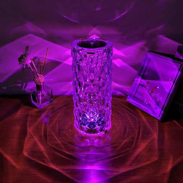 Luz de noche de diamante de cristal