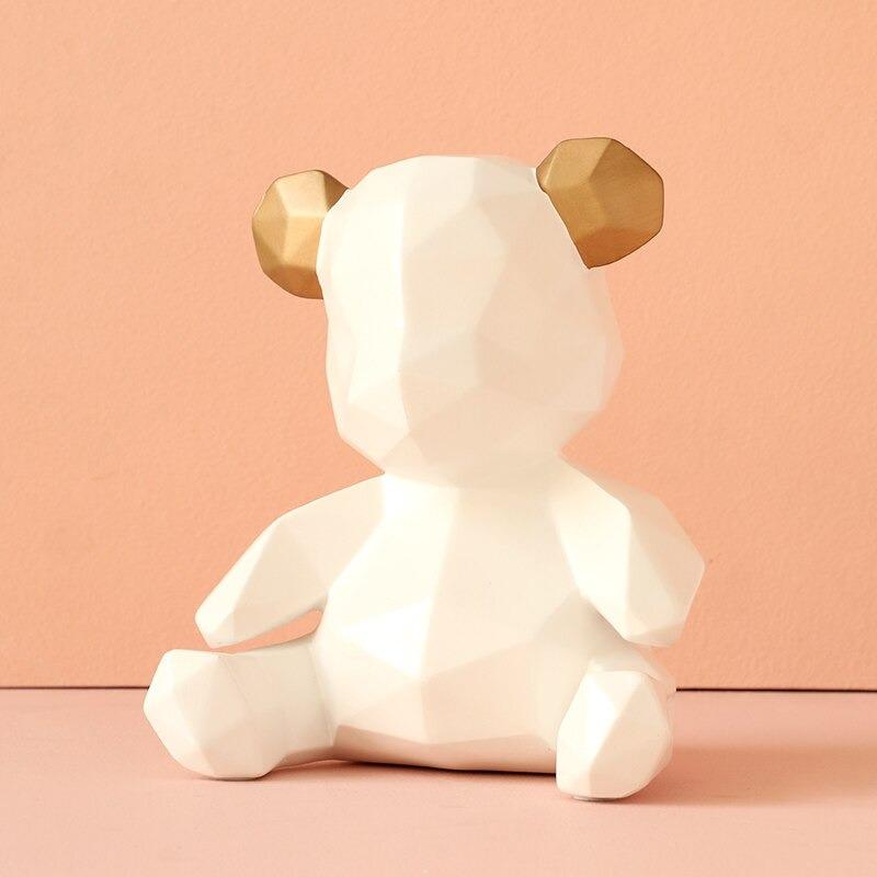 Moderne geometrische Teddybär-Figur