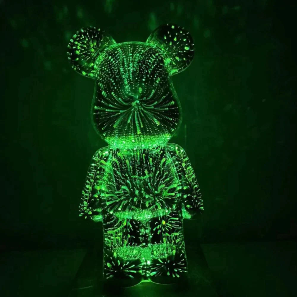 3D Firework Bear Colorful Bear Decor Light