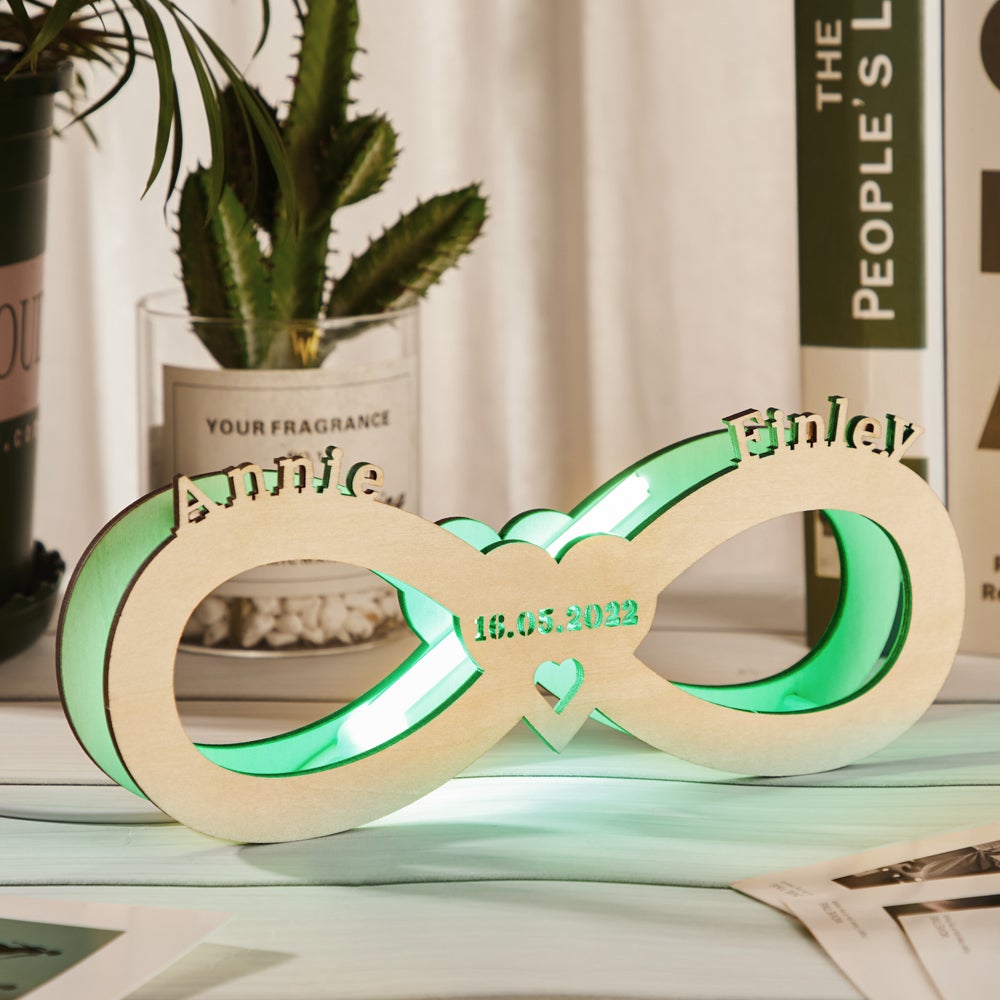 Personalized Engraved Wooden Lamp