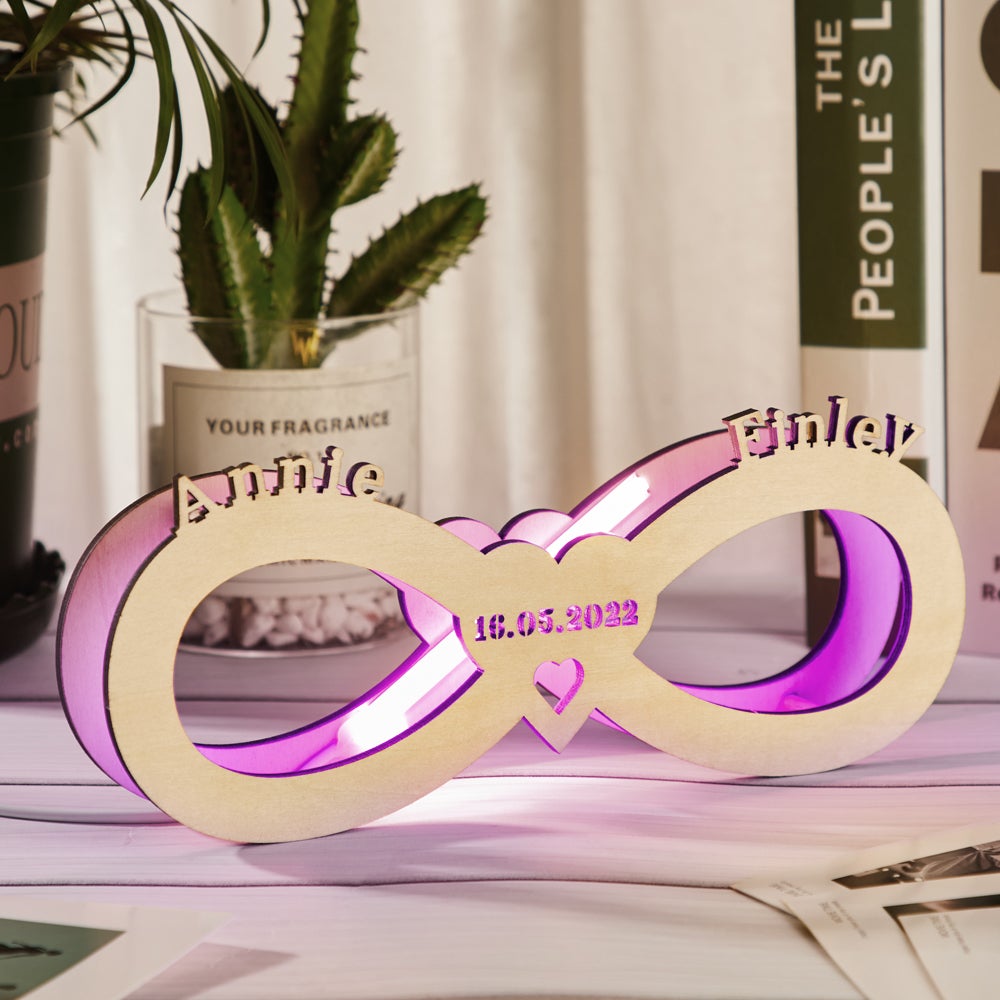 Personalized Engraved Wooden Lamp