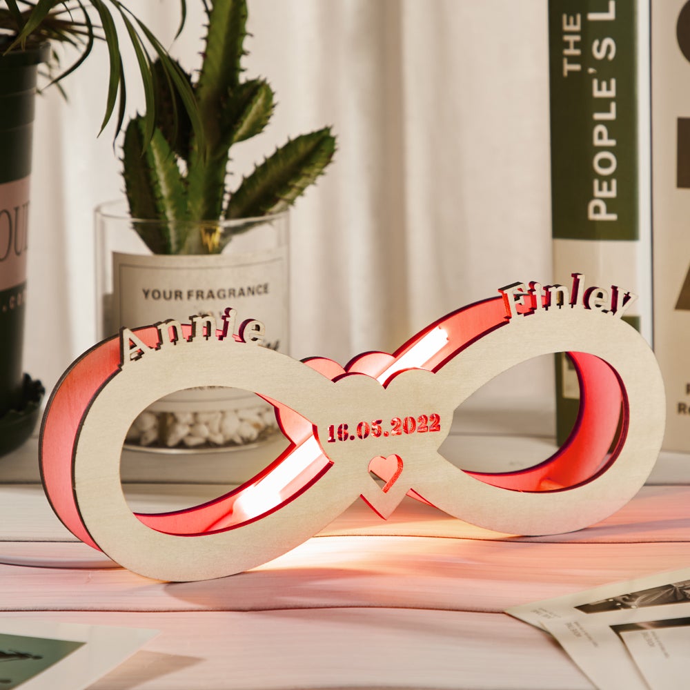 Personalized Engraved Wooden Lamp