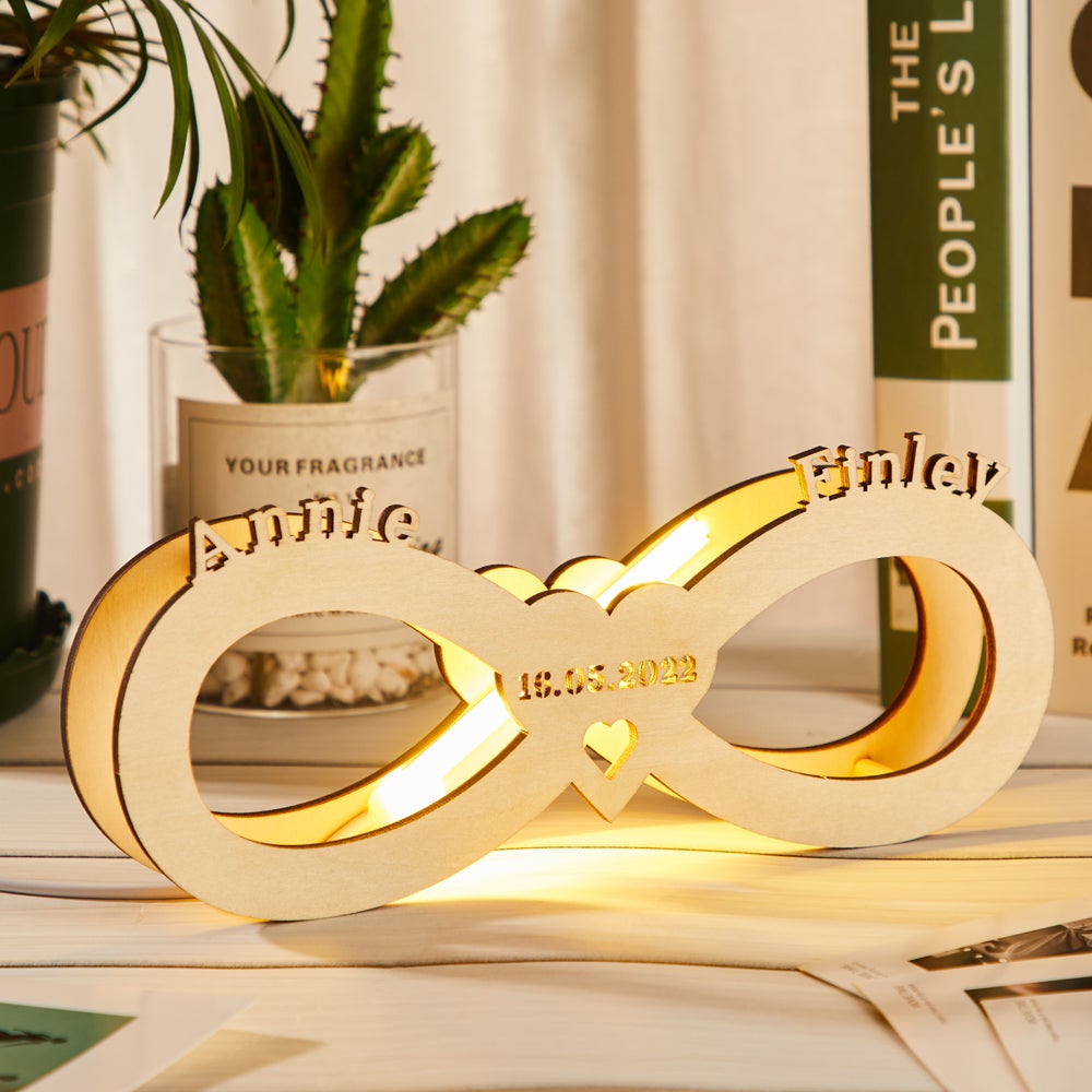 Personalized Engraved Wooden Lamp