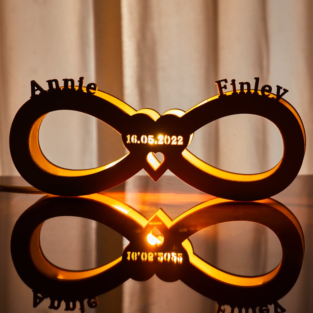 Personalized Engraved Wooden Lamp