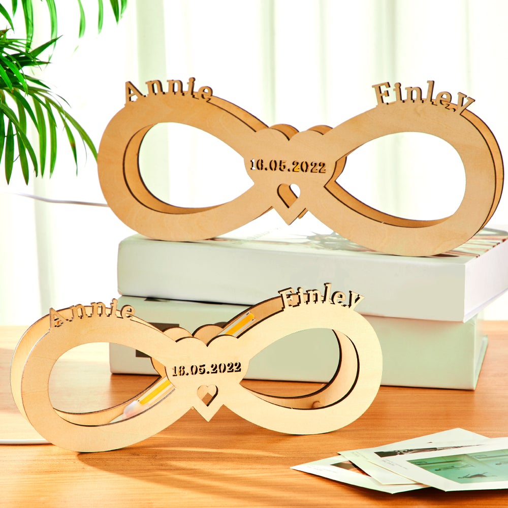 Personalized Engraved Wooden Lamp