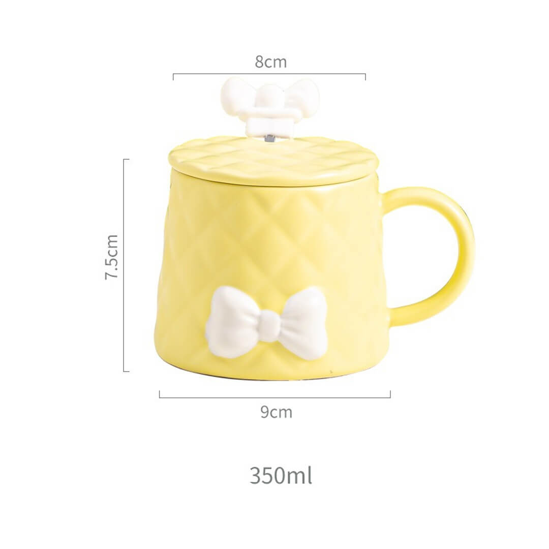 Handmade Bow Embossed Mug